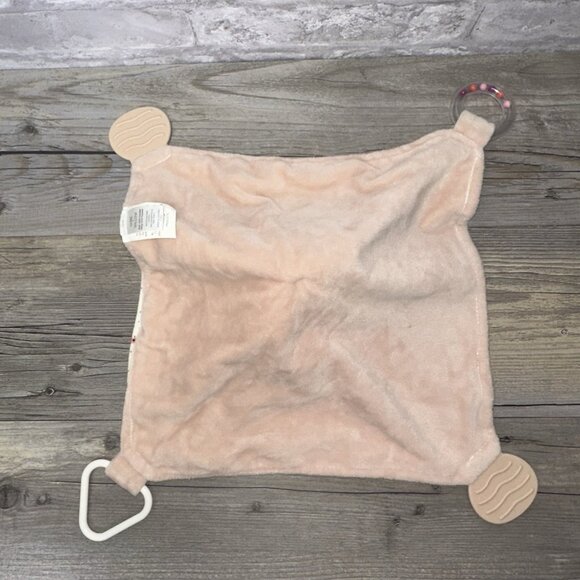 Luxe + Willow Pink White Flowers Dots Elephant Baby Security Blanket Lovey 3836 - Picture 6 of 6